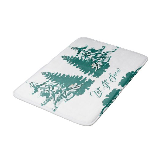 Laat het sneeuwwinterkerstbos met de Waterverf Badmat (Gekanteld)