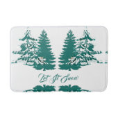 Laat het sneeuwwinterkerstbos met de Waterverf Badmat (Voorkant)