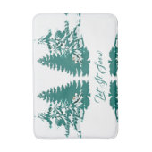 Laat het sneeuwwinterkerstbos met de Waterverf Badmat (Voorkant Verticaal)