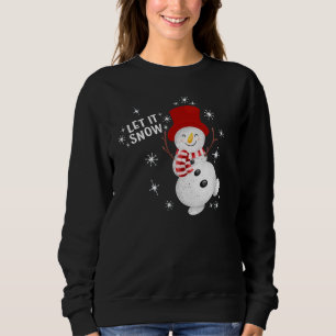 Laat het Sneeuwwitshirt Snowman Trui