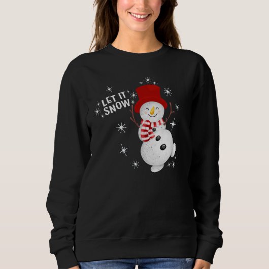 Laat het Sneeuwwitshirt Snowman Trui (Voorkant)