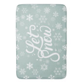 Laat het sneeuwwitte sneeuwvlokken mintgroene vaka badmat (Voorkant Verticaal)