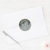 Laat het sneeuwwuiven Snowmen Ronde Sticker (Envelop)