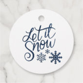 Laat het sneeuwzakken bedankjes labels (Achterkant)