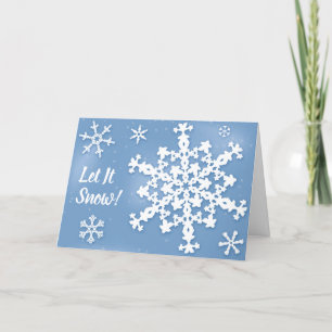 Laat het Snow Board Games Holiday Kaart