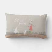 Laat het Snow Girl en Bunny Kussen (Achterkant)