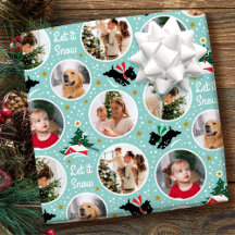 Laat het Snow Scottie Dog Fun Custom Photo Mint