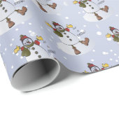 Laat het Snow Snowman | Kerstmis Cadeaupapier (Rol Hoek)