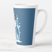 Laat het Snow Snowmen Latte Mok (Rechts)