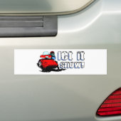 Laat het Snowmobile Bumpersticker (Op auto)
