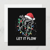 Laat het stromen Anatomie Hart Cardiac Nurse Santa Feestdagenkaart (Voorkant / Achterkant)
