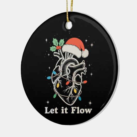 Laat het stromen Hart Verpleegster Kerstmis Keramisch Ornament (Links)