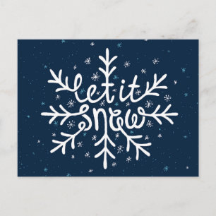 Laat het Type van Sneeuw Ontwerp Briefkaart