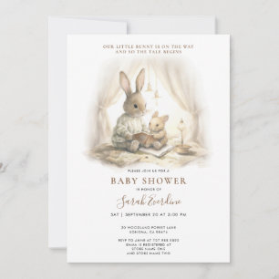 Laat het verhaal beginnen Bunny Baby shower Kaart