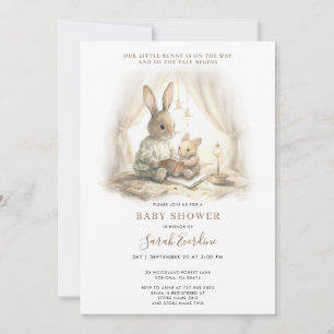 Laat het verhaal beginnen Bunny Baby shower Kaart