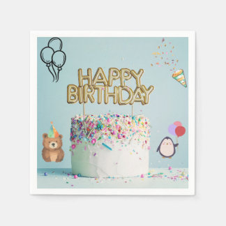 Laat het verjaardagsfeestje maar doorgaan met onze servet