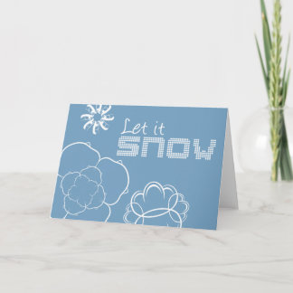 Laat het Wenskaart sneeuwen Feestdagen Kaart