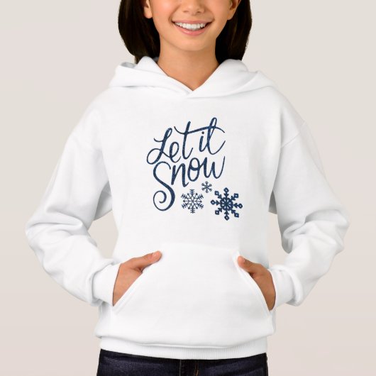 Laat het winter glitter Blue Script sneeuwen (Voorkant)