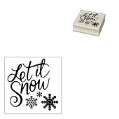 Laat het winterkerstfeest gaan sneeuwen 	rubberstempel (Gestempeld)