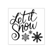 Laat het winterkerstfeest gaan sneeuwen 	rubberstempel (Afrduk)