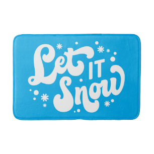Laat het winterontwerp sneeuwen badmat