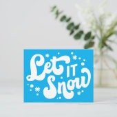 Laat het winterontwerp sneeuwen briefkaart (Staand voorkant)