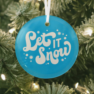 Laat het winterontwerp sneeuwen glas ornament