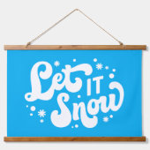 Laat het winterontwerp sneeuwen hangend wandkleed (Voorkant)