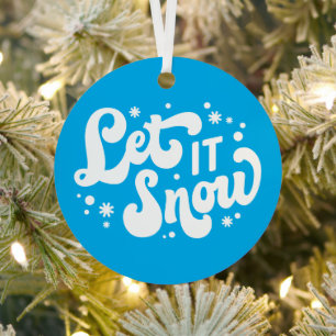 Laat het winterontwerp sneeuwen metalen ornament