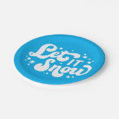 Laat het winterontwerp sneeuwen papieren bordje (Gekanteld)