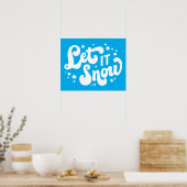Laat het winterontwerp sneeuwen poster (Keuken)