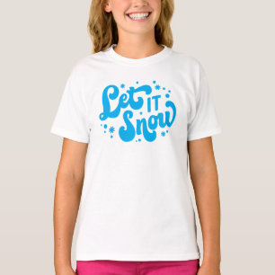 Laat het winterontwerp sneeuwen t-shirt