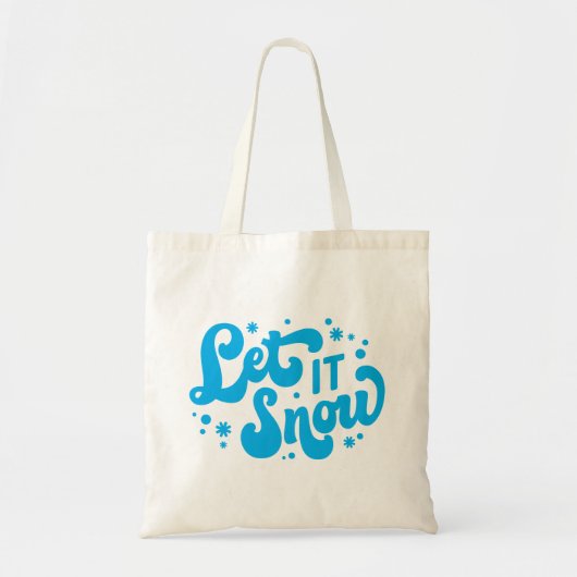 Laat het winterontwerp sneeuwen tote bag (Voorkant)