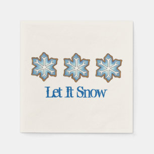 Laat het wintersneeuwflake kersthanukkah zijn servet