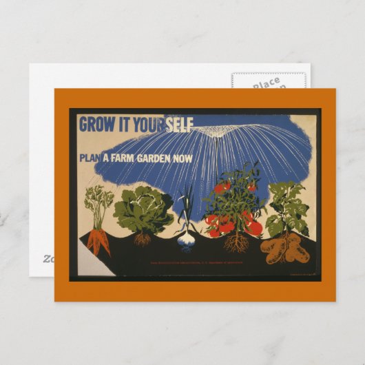 Laat het zelf groeien briefkaart (Voorkant / Achterkant)