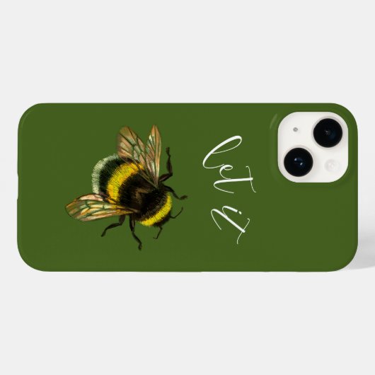 Laat het zijn, hommel Case-Mate iPhone case (Achterkant (horizontaal))