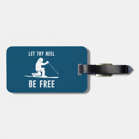 Laat hun hiel vrij telemarkkiën zijn bagagelabel (Achterkant horizontaal)