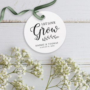 Laat Huwelijk Liefde Rondom Groeien Bedankjes Labels
