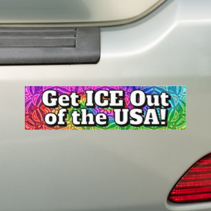 Laat ICE uit de VS vertrekken! Bumpersticker