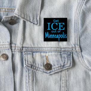Laat ICE weggaan uit [plaats] Vierkante Button 5,1 Cm