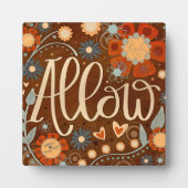 Laat Inspirerend Hart Bloemen  Fotoplaat (Voorkant)