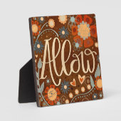 Laat Inspirerend Hart Bloemen  Fotoplaat (Voorkant)