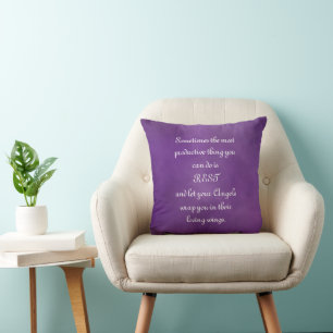 Laat je Angels je inpakken... Comfort Quote Kussen
