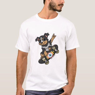 Laat je attitude zien met de "Dog Skates"  T-shirt
