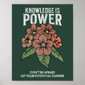 laat je bloemenliefhebber je bloemen poster (Voorkant)