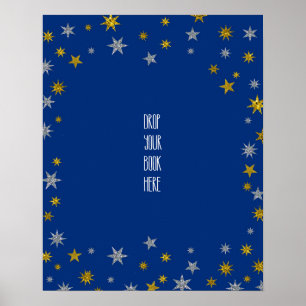 Laat je boekenbord vallen Little Star Baby shower Poster
