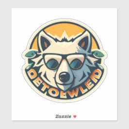 Laat je creativiteit de vrije loop met Wolf-thema  Sticker