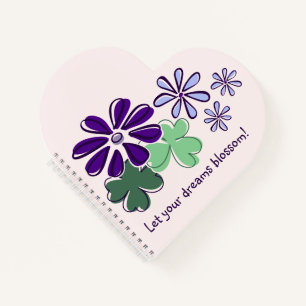 Laat je dromen bloeien, botanische doedel, QR-code Notitieboek