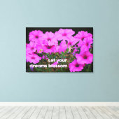 Laat je dromen bloesem bloeien canvas afdruk (Insitu (Houten vloer))
