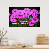 Laat je dromen bloesem bloeien poster (Keuken)